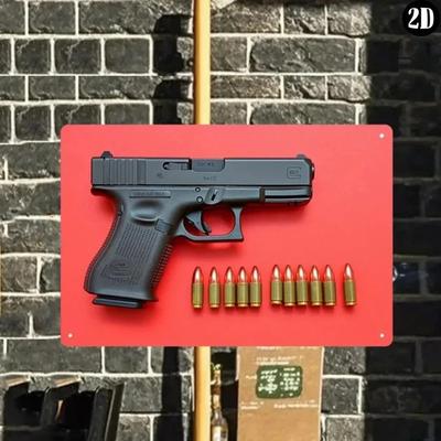 Art Mural Militaire Vintage en Fer Anti-rouille Plaque d'étain sans Cadre Décor Cadeau