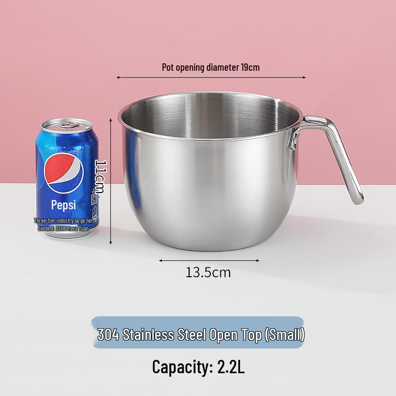 304 Stainless Steel Non-Slip Deep Mixing Bowl with Anti-Splash Design for Baking, Salads, and Cold Dishes