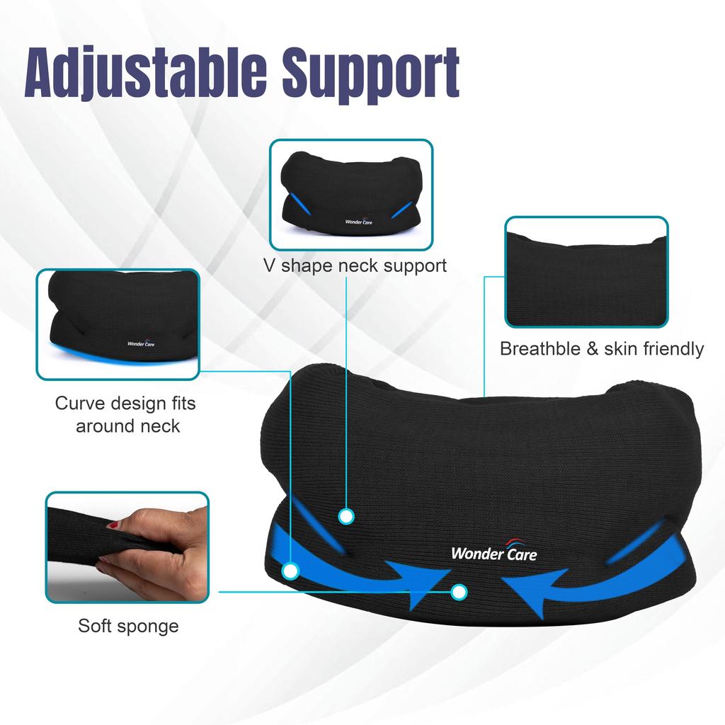 Wonder Care Neck Brace for Sleeping - Cervical Collar Relief Neck Pain and Neck Support Soft Foam Wraps Keep Vertebrae Stable for Relief of Cervi