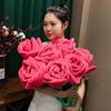 85cm/100cm Large Red Plush Artificial Rose Bouquet Stuffed Bendable Bouquet Soft Floral Home Decoration Valentine's Day Gift