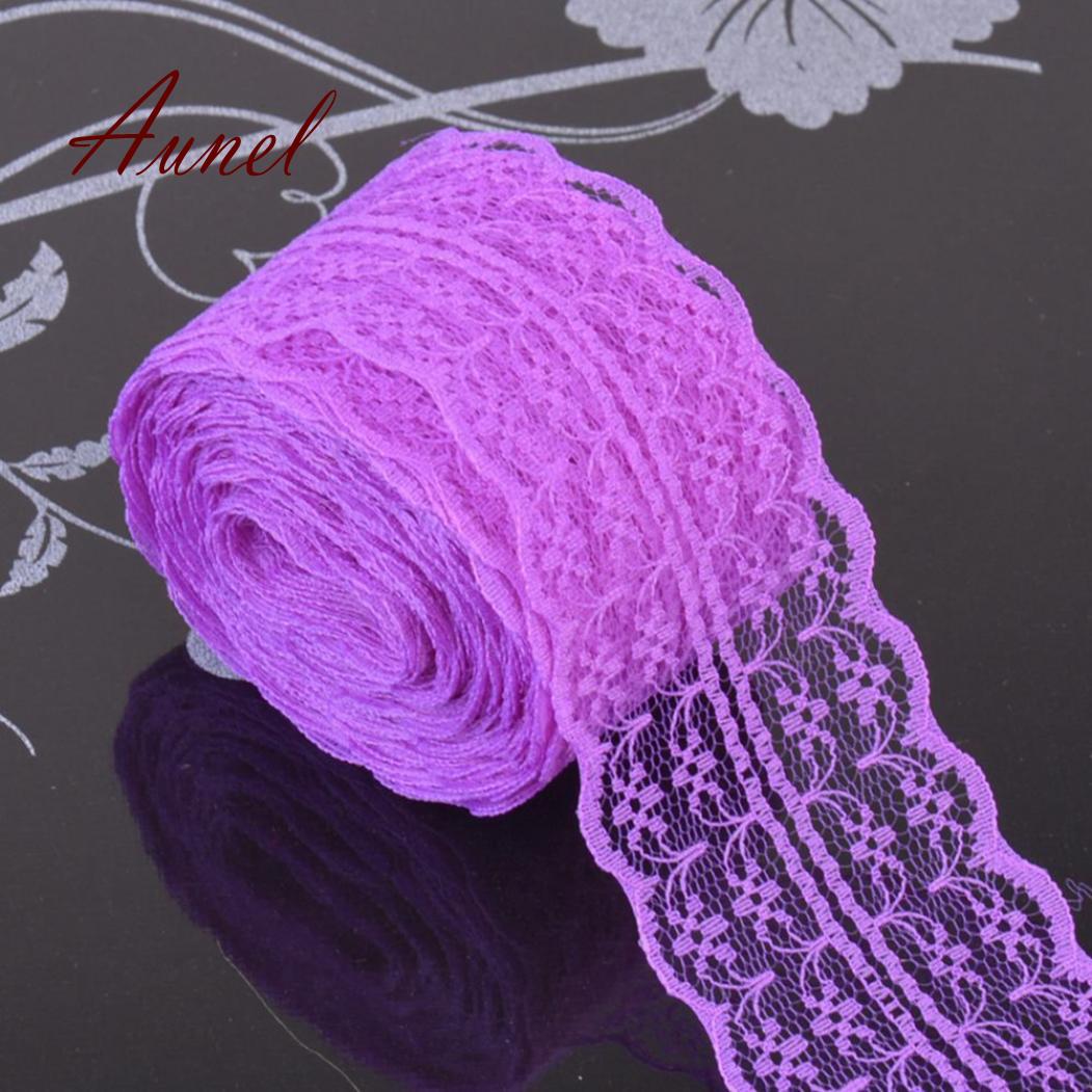 

DIY вышитая кружевная бейка лента для одежды ремесленное шитье украшения 10 м фиолетовый