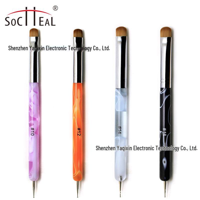 

Four-Color Wave Rod Semi-Circular French Nail Art Brush