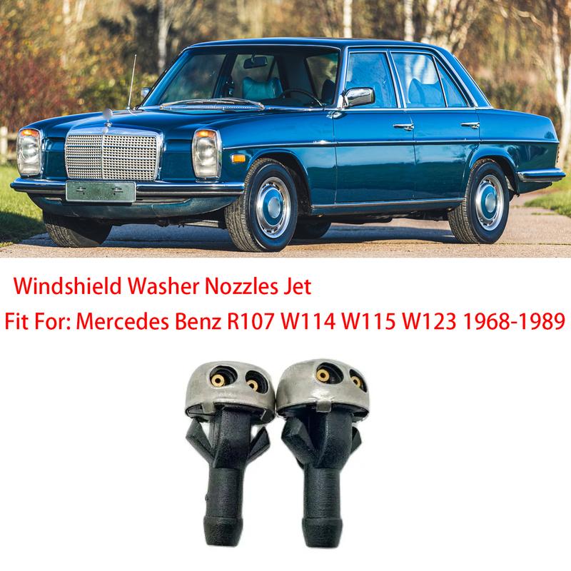

2PCS Windshield Washer Nozzles Jet For Mercedes Benz R107 W114 W115 W123 1968-1989 OEM A1078600147
