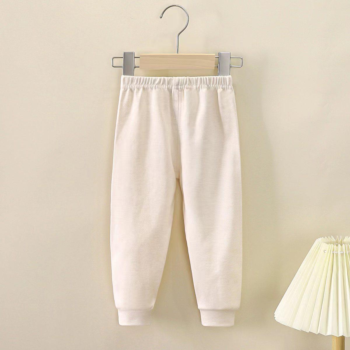 

2024 Весна/Осень Хлопковые брюки с плоской талией и отверстием в области промежности для мальчиков и девочек. 120-130 cm Closed Crotch