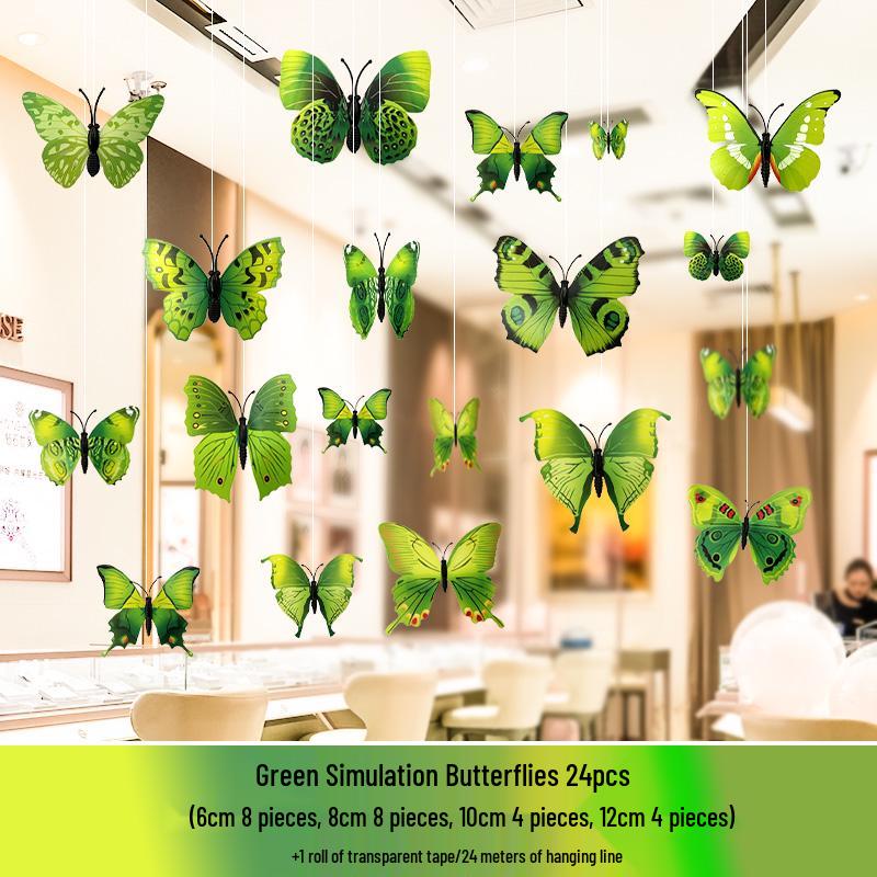 Valentine's Day Butterfly Ceiling Decoration for Restaurant or Store Anniversary Event