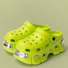 Sapatos Perfurados com Sola Grossa para Aumentar a Altura Femininos de Verão Antiderrapantes Sandálias Punk com Biqueiras