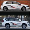 Black & Red Stripe Decals Car SUV Side Body Decoration Graphic Vinyl Sticker Kit
