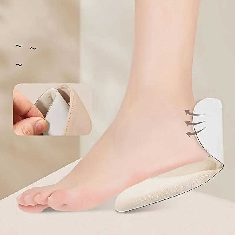 Double Thick Half-Inch T-Shaped Foam Heel Cushion And Heel Cup - High Heel Use, Non-Slip, Durable, Soft, Comfortable, Breathable