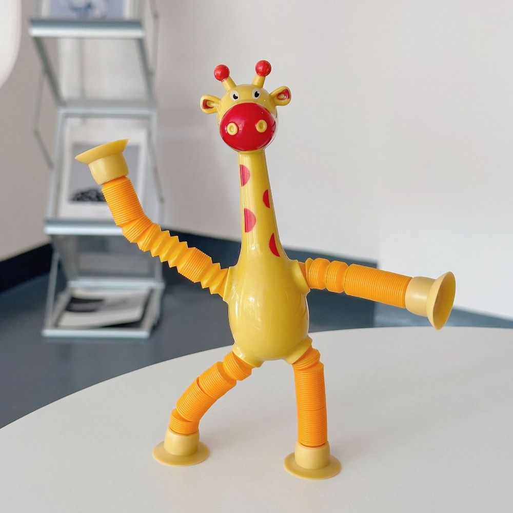 Suction Cup Stretchable Giraffe Toy Telescopic Educational Deformation Animal  Fidget Play