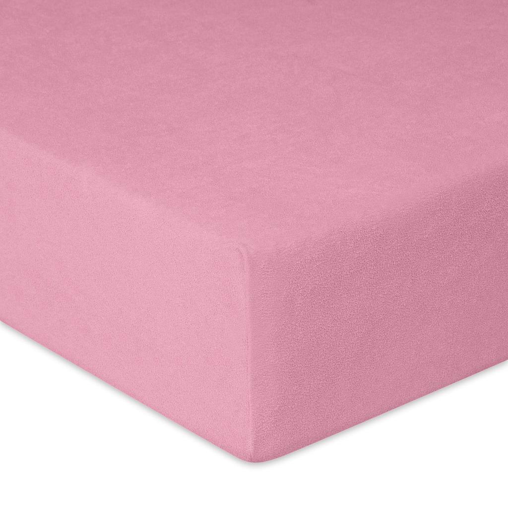 Prześcieradło frotte z gumą premium 60x120x10 różowe