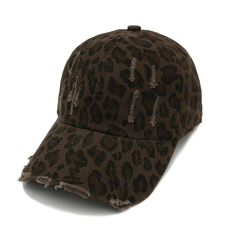 Nouvelle Casquette de Baseball Imprimé Léopard pour Femmes, Snapback à Décoration Strass, Streetwear Style Coréen, Design Réglable & Amincissant
