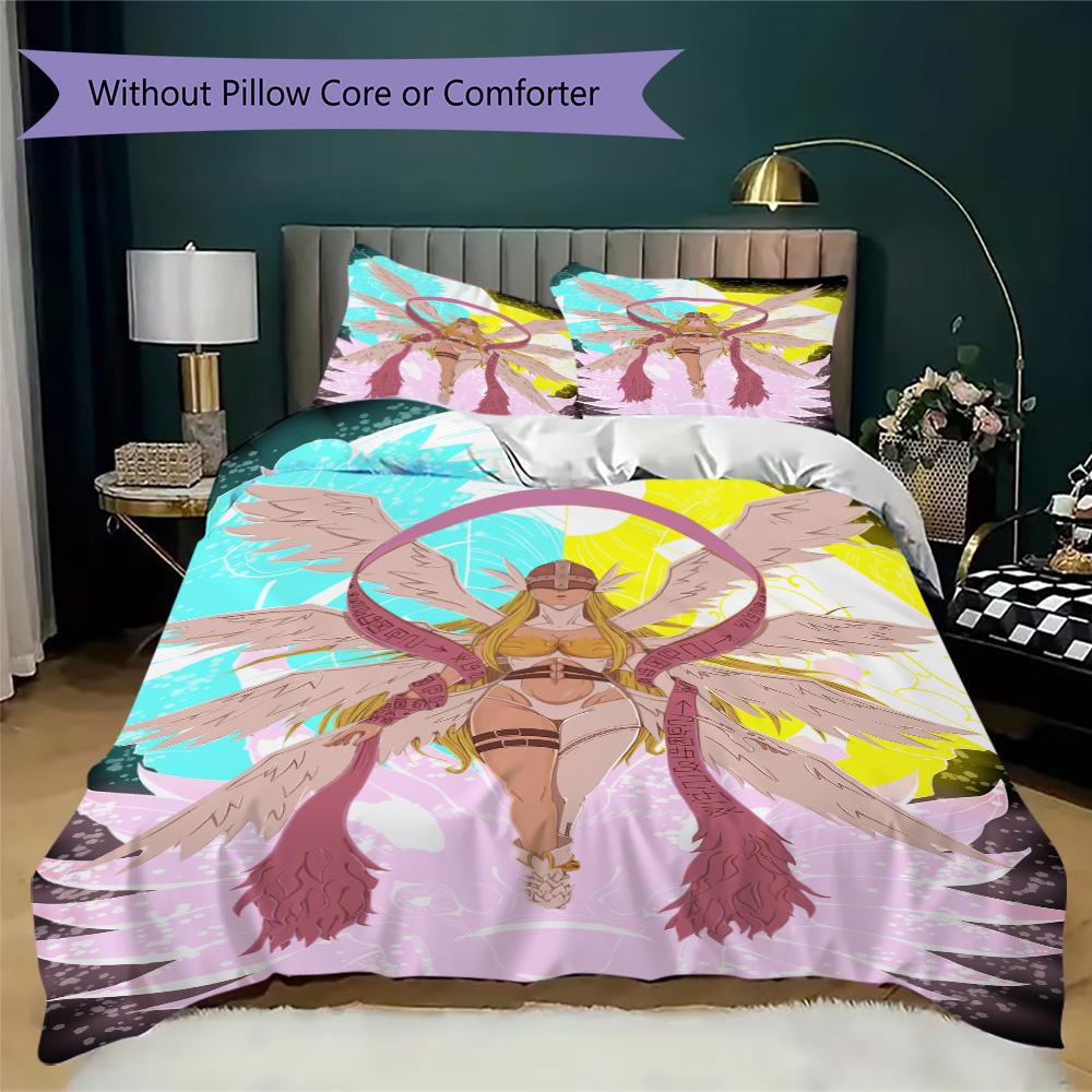 Ophanimon Pattern Bedding,Quilt Set Quilt Cover Pillowcase Home Birthday Gift (1*duvet cover+2*pillowcase,without core)XSJT0917468