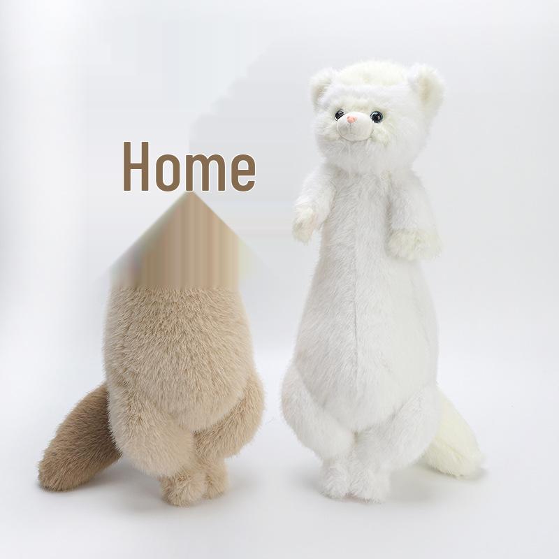 Adorable Angora Ferret Plush Toy - Hugging Pillow & Birthday Gift