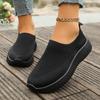 Plus Size Shoes for Women 36-43 Summer Autumn Fashion Slip on Platform Mesh Breathable Comfortable Flats Sneakers Women