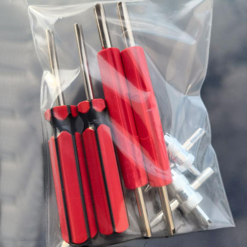 1 Set Bil Däckventil Kärna Borttagningsverktyg Insats Borttagningsverktyg För Bil Cykel Motorcykel Hjul Ventil Kärna Nyckel Skruvmejsel