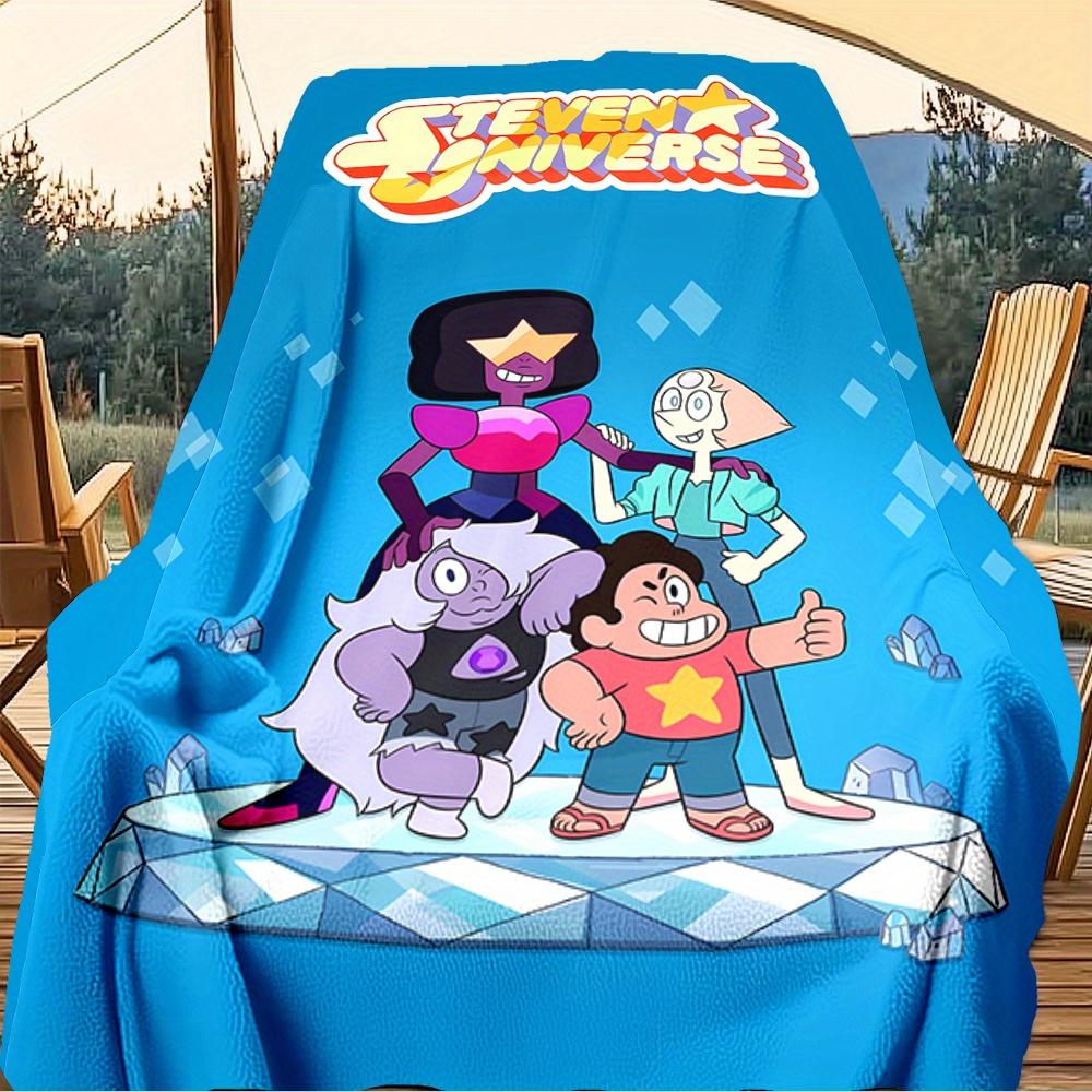 1pc Steven Universe, Cartoon Network, Gems Digital Printed Flannel Blanket, Super Soft Plush Fleece Bed Cover, Multipurpose Four Season Blan