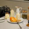 1/2 Pcs LED Flameless Electronic Candle Lights Clear Acrylic Candle Recessed Flickering StringLamp Battery Powered Wedding Party