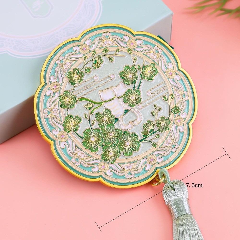 Portable Makeup Mirror Relief Design Cosmetic Mirror Exquisite Handheld Mirror  Tourist Souvenirs