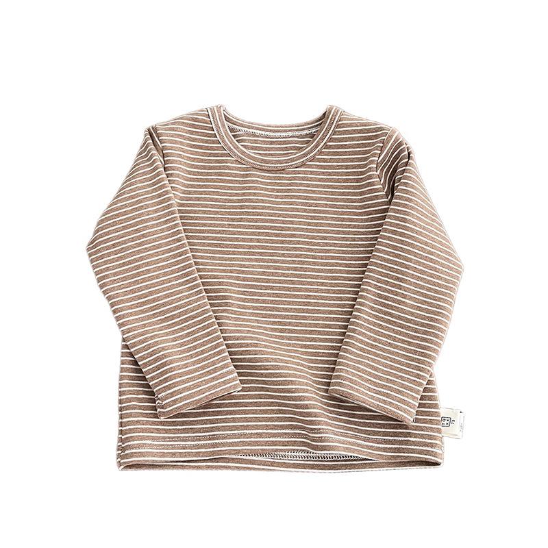 Baby Vest Jacket Autumn Baby Clothes New Han Fan Handsome Boy Foreign Style Striped Bottoming Shirt Straight Pants