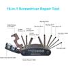 Bike Repair Kit, Bike Tire Repair Tool Kit Contains 16-in-1 Tool, 120Psi Mini Bicycle Pump,Used for Mountain Bike and Road Bike