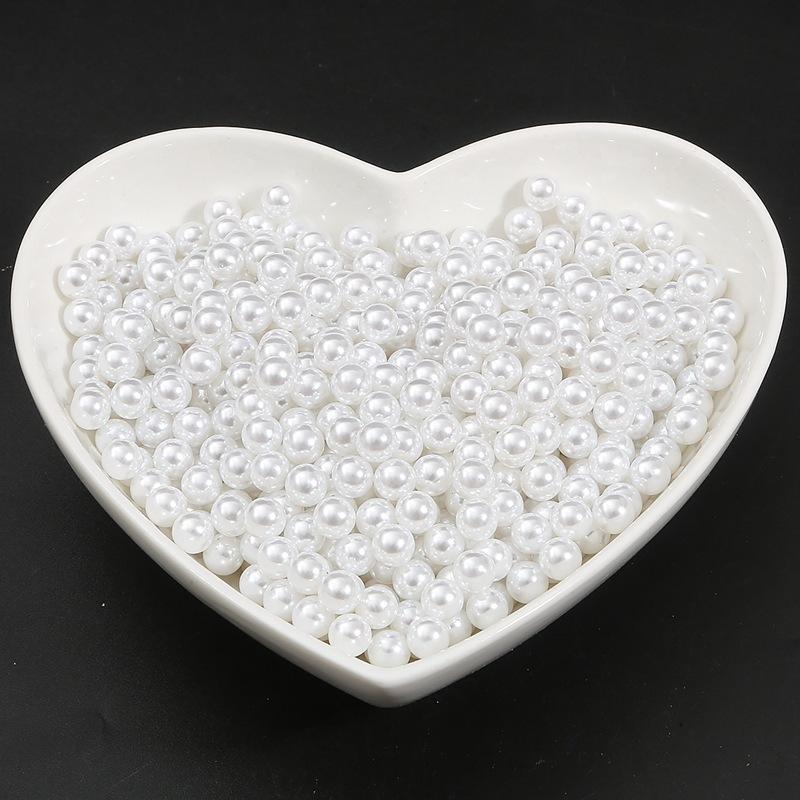 3-10Mm Non-Porous Abs Color Imitation Pearl Loose Beads Diy Handmade Drop Glue Filling Accessories Material Decorative Accessories