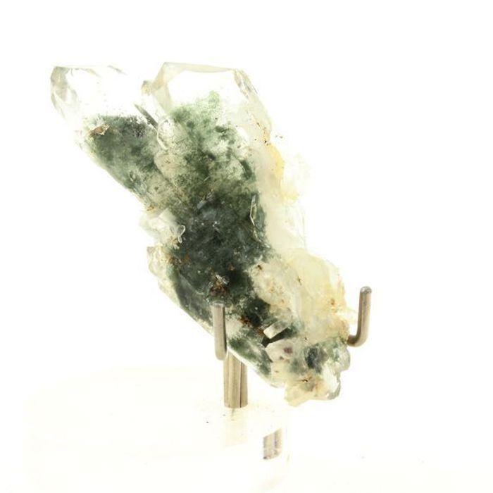 Pierres et Minéraux. Quartz à âme + Chlorite. 84.0 ct. Rif Fournel, Freney d'Oisans, Isère, France.