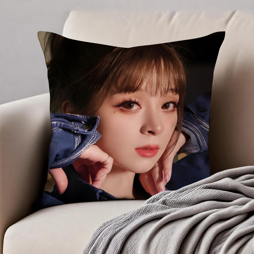 popular female singer MMARiA Cushion Cover Pillowcase Antidustmite Invisible Zipper Short Plush Sofa Cushion
