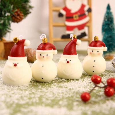 Handgefertigte Glocke Weihnachtsmann Sojawachs Teelicht Kerze Feiertags-Saisonale Weihnachtsdekorationen