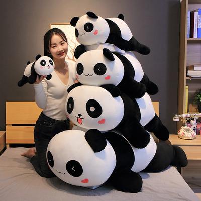 Peluche de panda grande adorable y adorable, suave, de dibujos animados, regalo de cumpleaños y Navidad, cojín para sofá