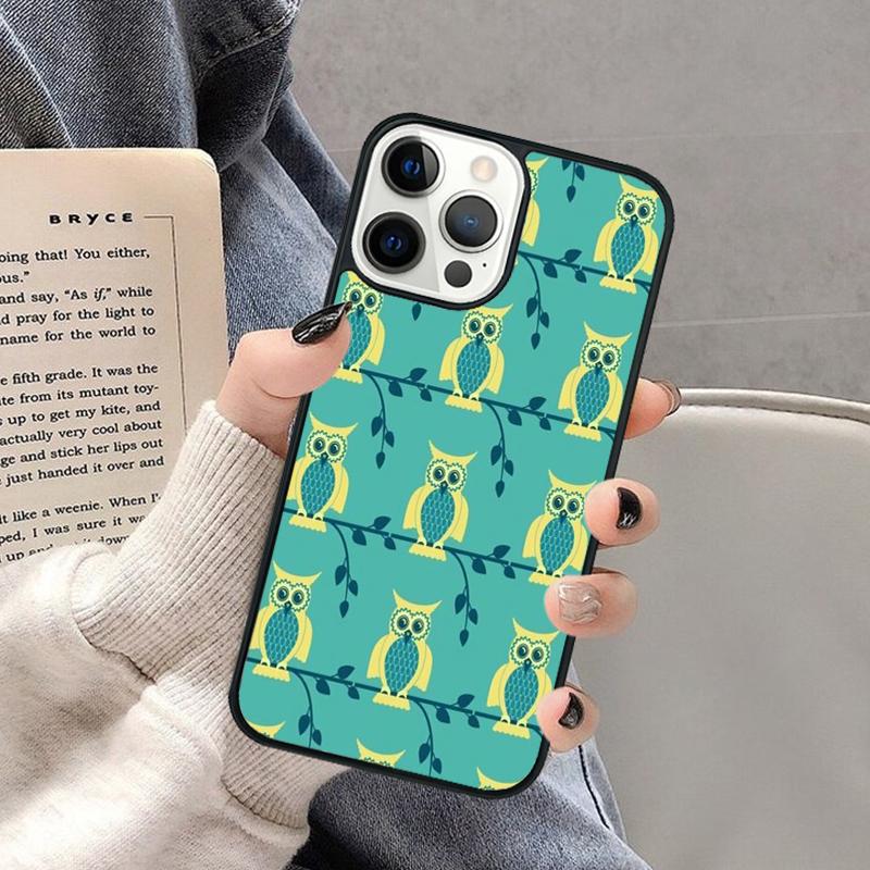 Lovely Owl Animal Diy Colorful Phone Case for iPhone 17 Air 16 16e 15 Plus for Apple 13 11 12 14 Pro Max Cover Coque