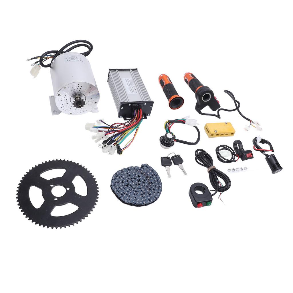 Electric Brushless Direct Current Motor Kit 48V 1000W with Controller Throttle Scooter Motorcycle Conversion Parts