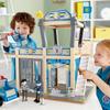 Wooden Urban Police Station Playset For Kids Interactive And Imaginative Toy