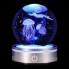 3D Crystal Jellyfish Ball with LED Light, Multicolor Changing, Cute Figurine, Stylish and Relaxing Item, Perfect for Birthdays, Birthdays, Night