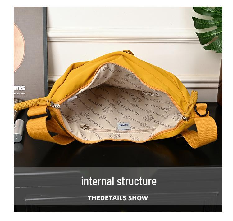 Women's Crossbody Dumpling Bag: Versatile Solid Color Casual Sports Shoulder Bag