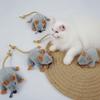 Cat Toy Mouse Built-in Sound Compact Play Game Stuffed Cat Toys for Daily Ground Home Indoor Outdoor Birthday Holiday Pet