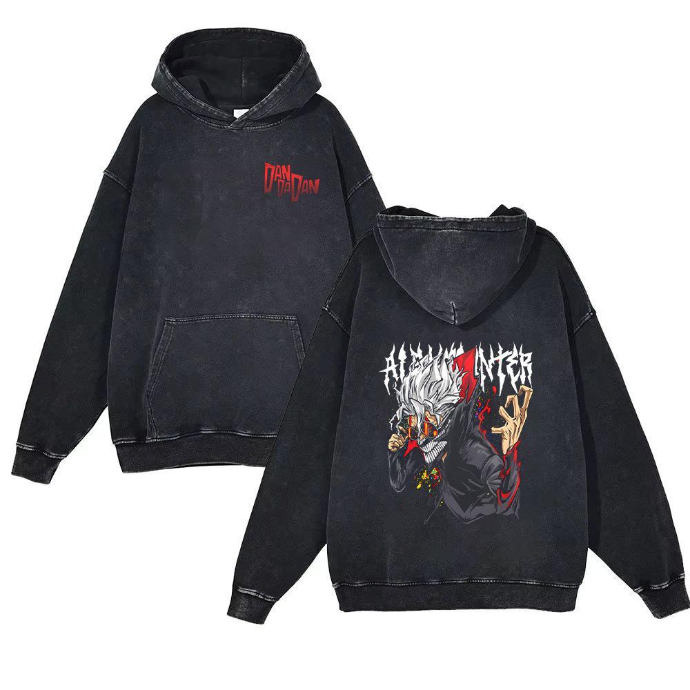 440g Vintage Anime Streetwear Retro Cotton Hoodie
