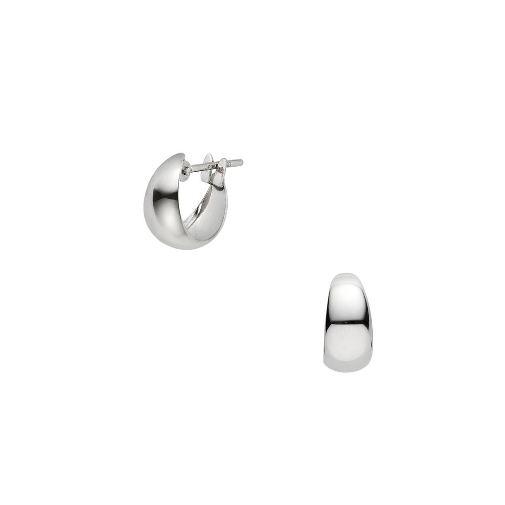 Vendome Aoyama Platinum Basic Hoop Rounded Band APAA2155 PT [Official] Earrings,