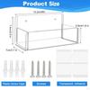 2 Pieces Holder Organizers Storage Racks Space Saving Versatile Acrylic Shelf Wall Mounted for