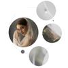 Wedding Bridal Veil with Comb One Layer Pearls Adornment Cut Edge Elbow/Fingertip/Cathedral Length Tulle Sheer Veils