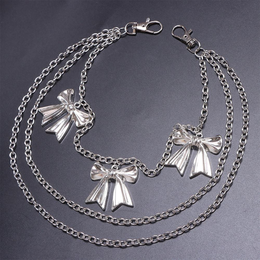 Metal Multilayer Butterfly Waist Chain For Women Summer Hip Hop Fashion Accessory