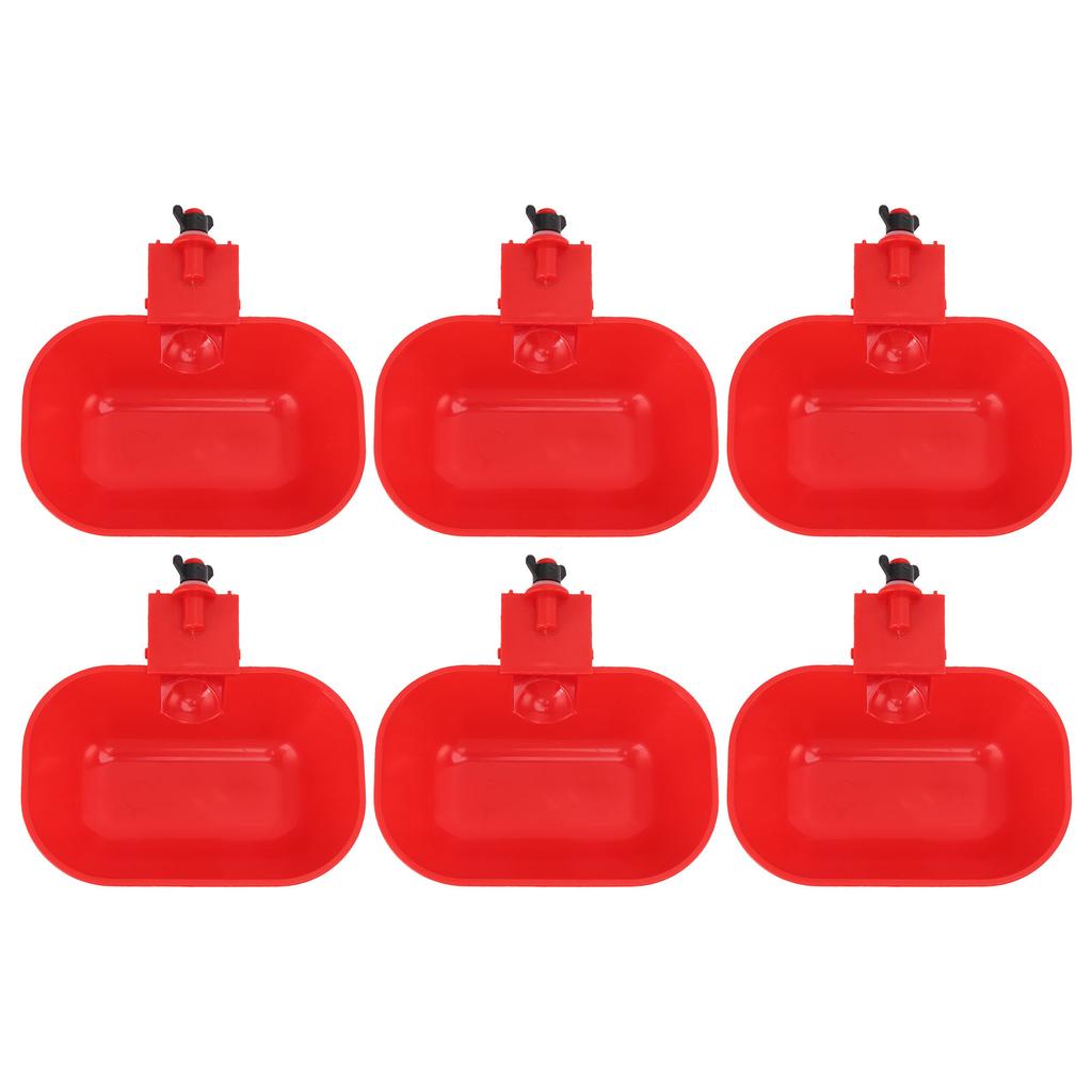 6PCS Automatic Poultry Drinking Bowls Large Thickening ABS Waterer Bowl for Cat Dog Chicken Duck G1 8 Male Thread