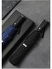 PARACHASE 135cm Super Large Automatic 3-Fold Umbrella, Flat Handle, Korean Style, Business Umbrella for Men