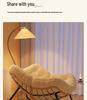 “Nordic Light Luxury Bird's Nest Rattan Rocking Chair for Living Room or Balcony – Extra Large for Adults”