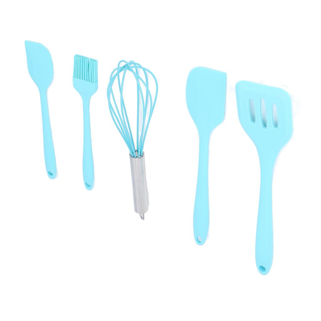 5pcs Silicone Kitchen Utensils Set Safe Heat Resistant Easy Cleaning Silicone Kitchenware Cooking Utensils Kit