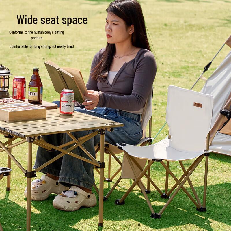 Outdoor Folding Camping Table and Chair 5-Piece Set