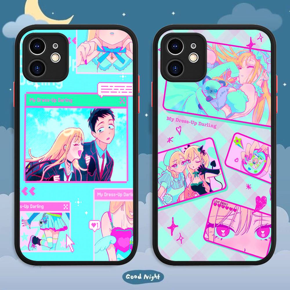 Anime My Dress-Up Darling Phone Case For iPhone 11 12 13 14 15 16 Pro Plus X XS MAX Matte Bumper Shockproof Cover