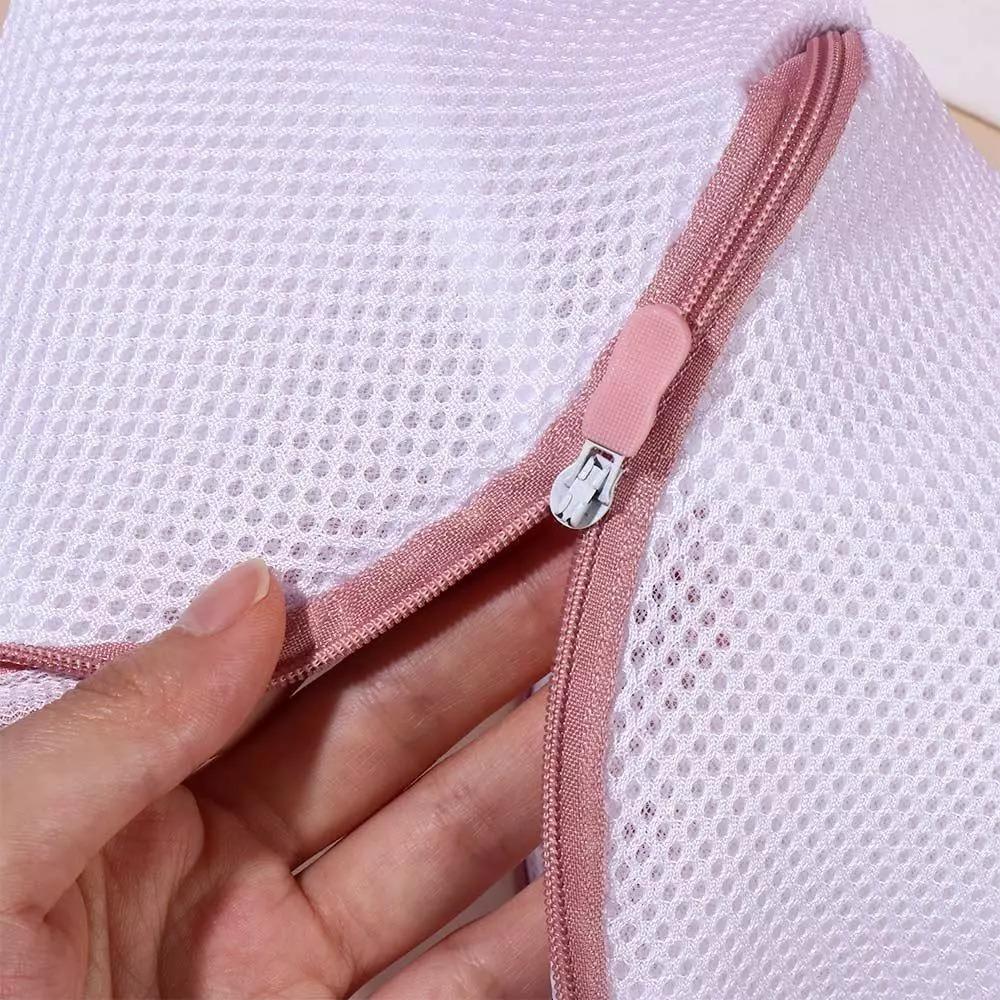 Polyester Washing Bag Foldable Zipper Laundry Bag New Bra Storage Bags