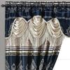 GOHD Harmony Horizon. Jacquard Farmhouse Window Curtain Panel Drape with Attached Fancy Valance. 2pcs Set. Each pc 54" Wide x 90" Drop with 18"