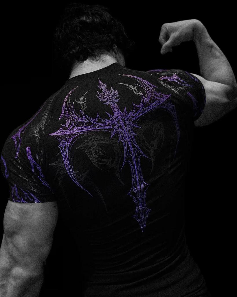 BreatheDivinity Men's Quick-Dry Dark Style Sports T-Shirt
