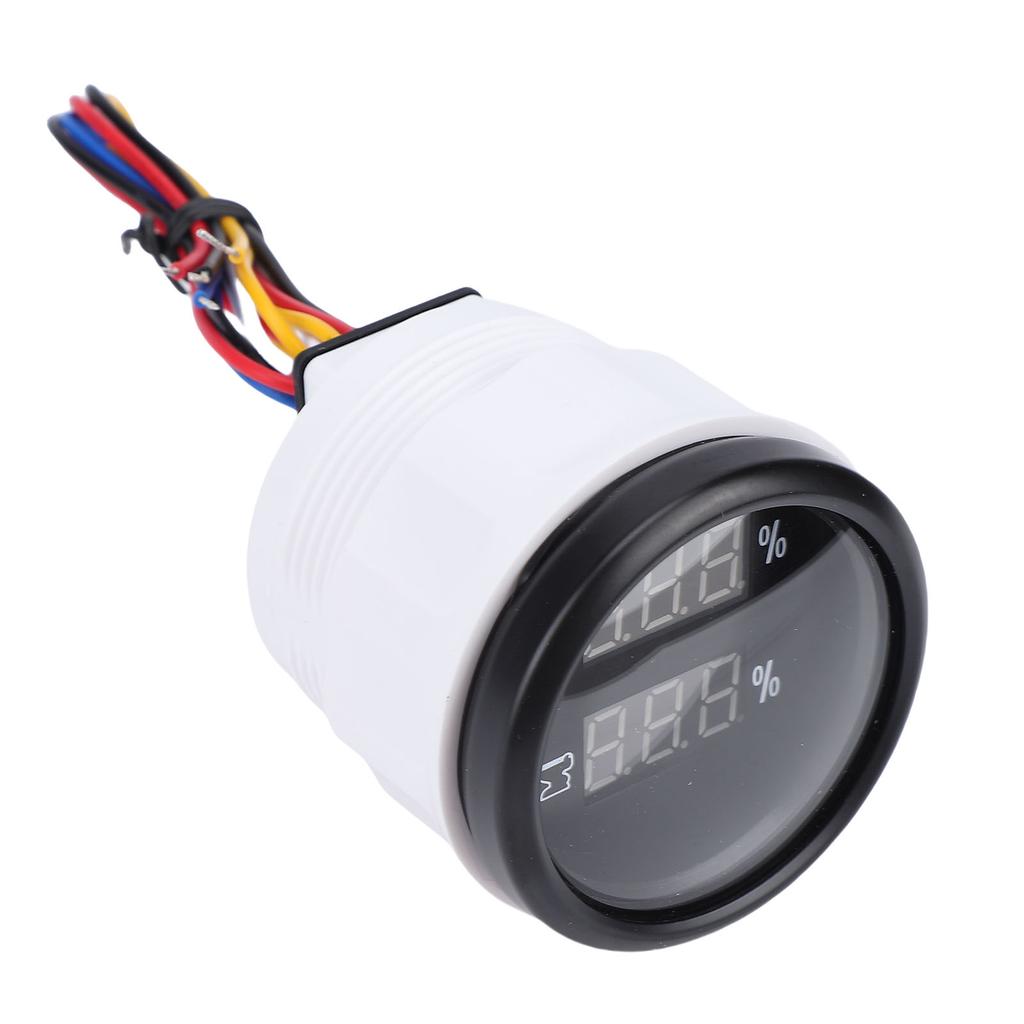 52mm 2 in 1 Digital Water Sewage Gauge Multi Function with White Backlight for RVs Trucks Boat Yachts